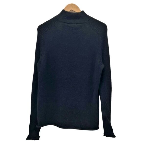 Magaschoni 100% Cashmere Sweater Black Mockneck Soft Pullover Women’s Size Large - Picture 3 of 10